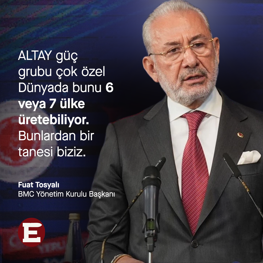 BMC Yönetim Kurulu Başkanı Fuat Tosyalı, ALTAY tankının güç grubuna ilişkin açıklama yaptı