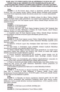 Türkiye’den savunma sanayii ürünlerinin transit geçişine yeni düzenleme