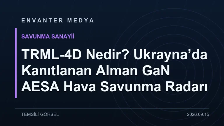 TRML-4D Nedir? Ukrayna’da Kanıtlanan Alman GaN AESA Hava Savunma Radarı