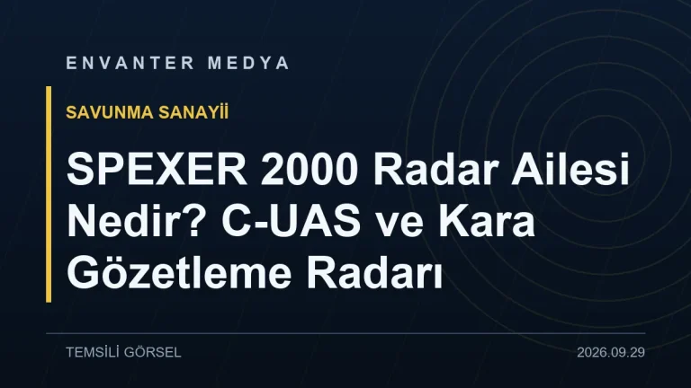 SPEXER Radar Nedir? Hensoldt’un Yer Gözetleme Radarları