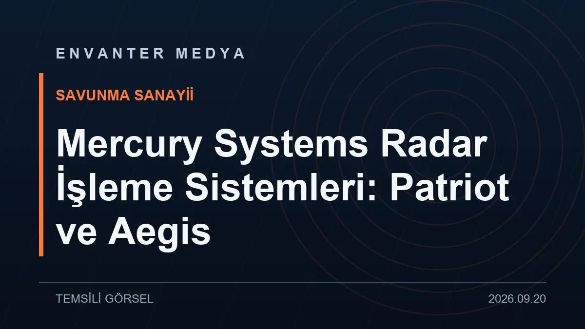 Mercury Systems Radar İşleme Sistemleri: Patriot ve Aegis