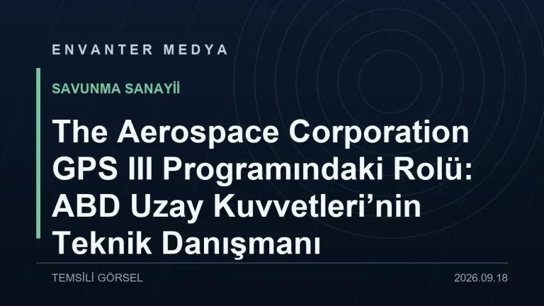 The Aerospace Corporation GPS III Programındaki Rolü: ABD Uzay Kuvvetleri’nin Teknik Danışmanı