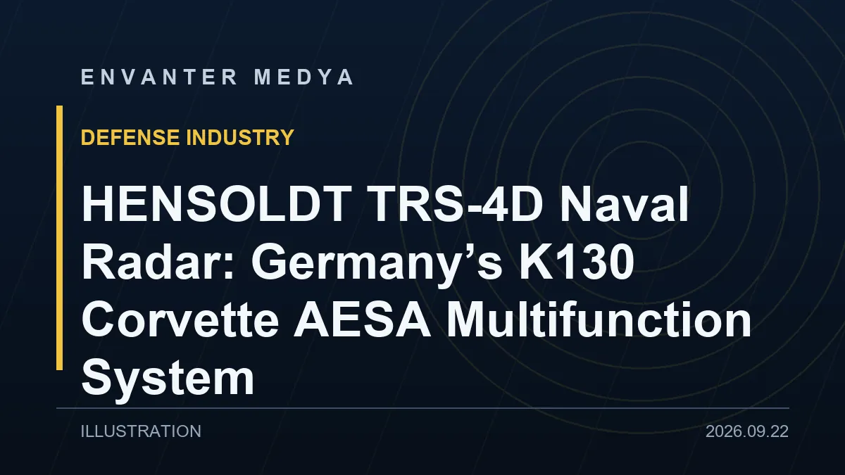 HENSOLDT TRS-4D Naval Radar: Germany's K130 Corvette AESA Multifunction System 1 HENSOLDT TRS-4D Naval Radar: Germany’s K130 Corvette AESA Multifunction System
