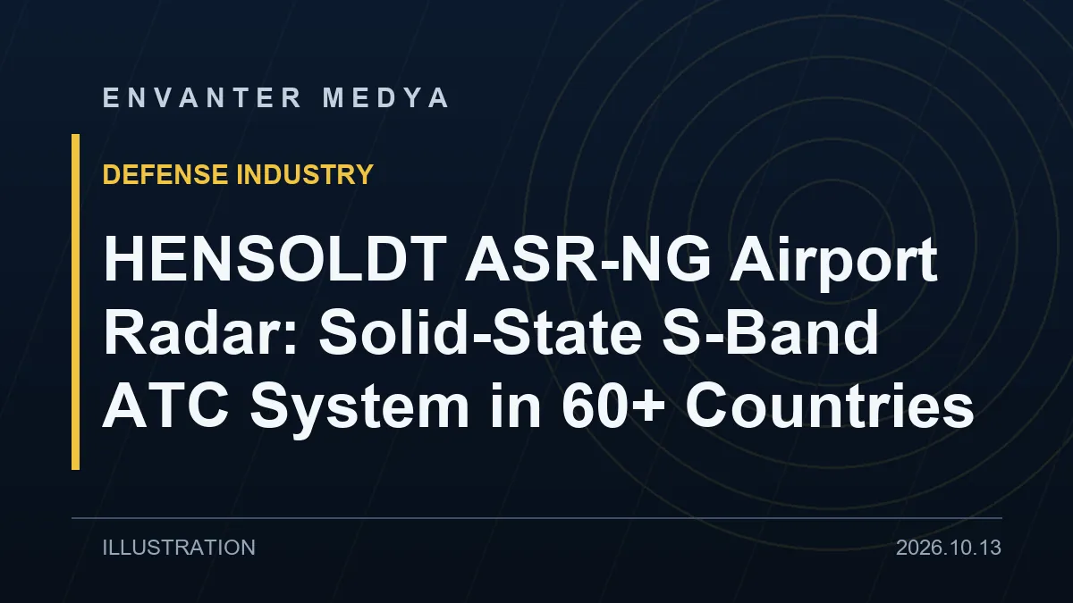 HENSOLDT ASR-NG Airport Radar: Solid-State S-Band ATC System in 60+ Countries