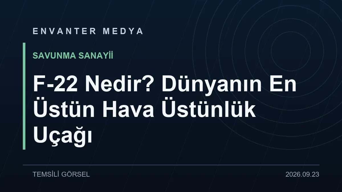 F-22 Nedir? Dünyanın En Üstün Hava Üstünlük Uçağı
