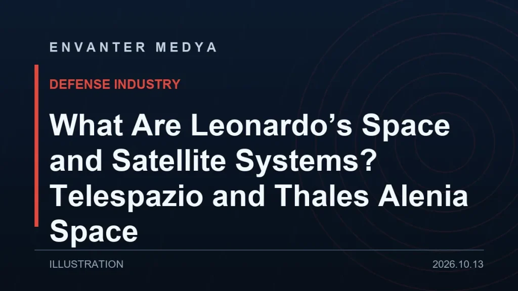 What Are Leonardo’s Space and Satellite Systems? Telespazio and Thales Alenia Space