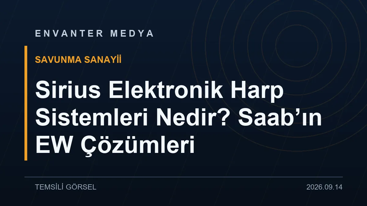 Sirius Elektronik Harp Sistemleri Nedir? Saab'ın EW Çözümleri 1 Sirius Elektronik Harp Sistemleri Nedir? Saab’ın EW Çözümleri