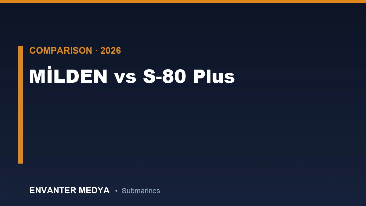 MİLDEN مقابل S-80 Plus: مقارنة تقنية شاملة بين غواصتين بنظام دفع مستقل عن الهواء