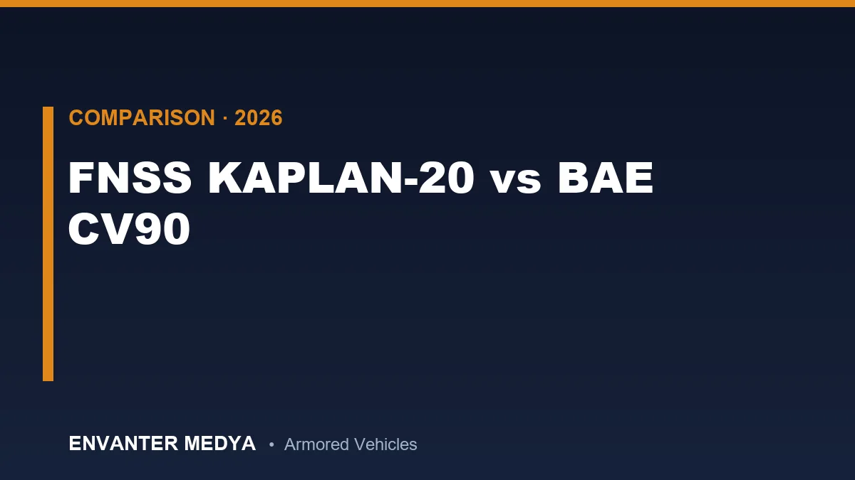 FNSS KAPLAN-20 vs BAE CV90: Full Technical Comparison (2026)