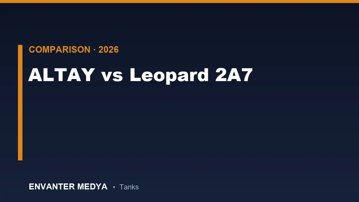 ALTAY vs Leopard 2A7: Comparativa Técnica Completa de Dos Carros de Combate Principales