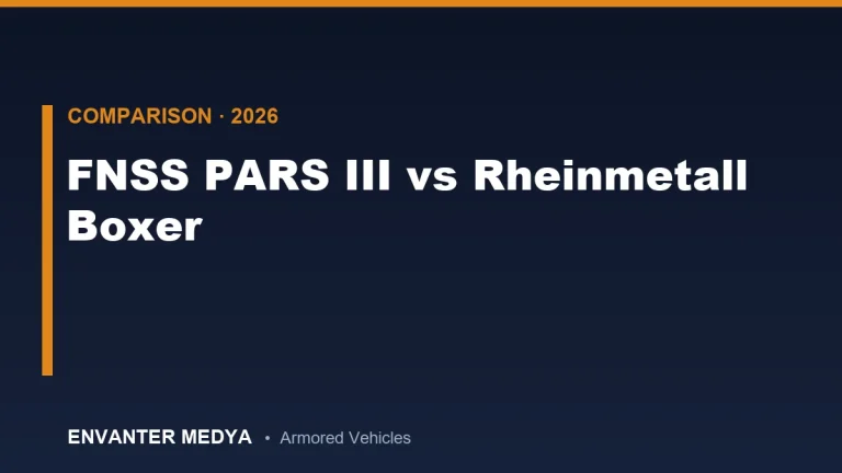 FNSS PARS III vs Rheinmetall Boxer: Comparativa Técnica Completa (2026)