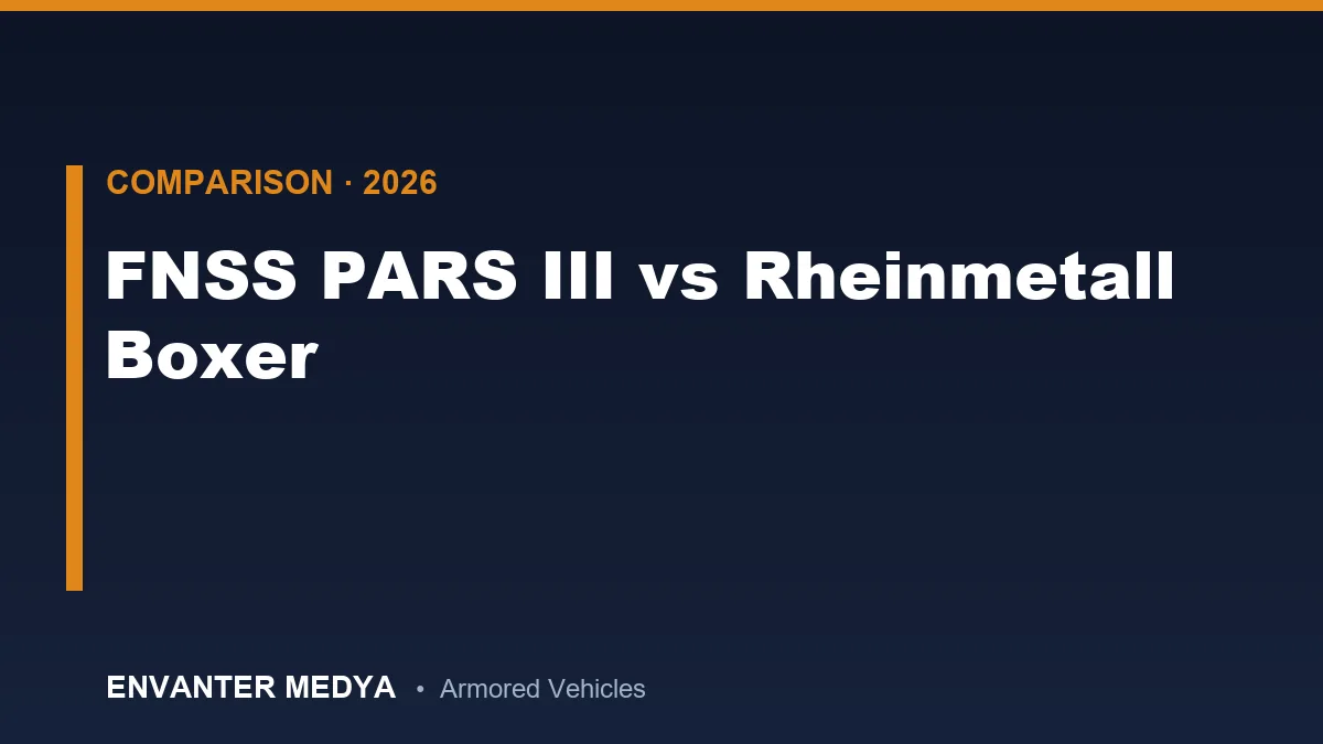 FNSS PARS III vs Rheinmetall Boxer: Comparativa Técnica Completa (2026)