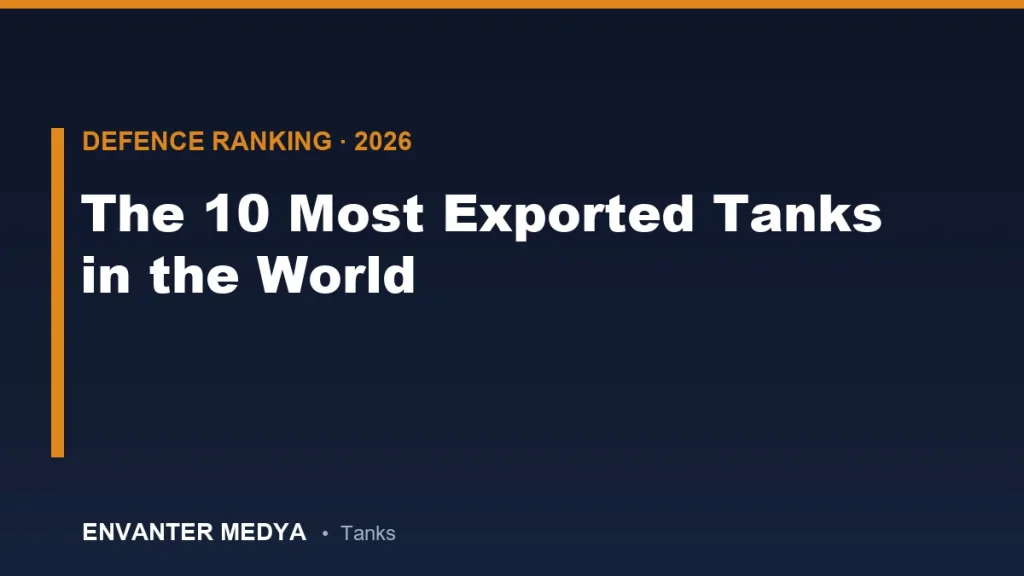 The 10 Most Exported Tanks in the World (2026): The Global Armor Bestsellers 5 The 10 Most Exported Tanks in the World (2026): The Global Armor Bestsellers
