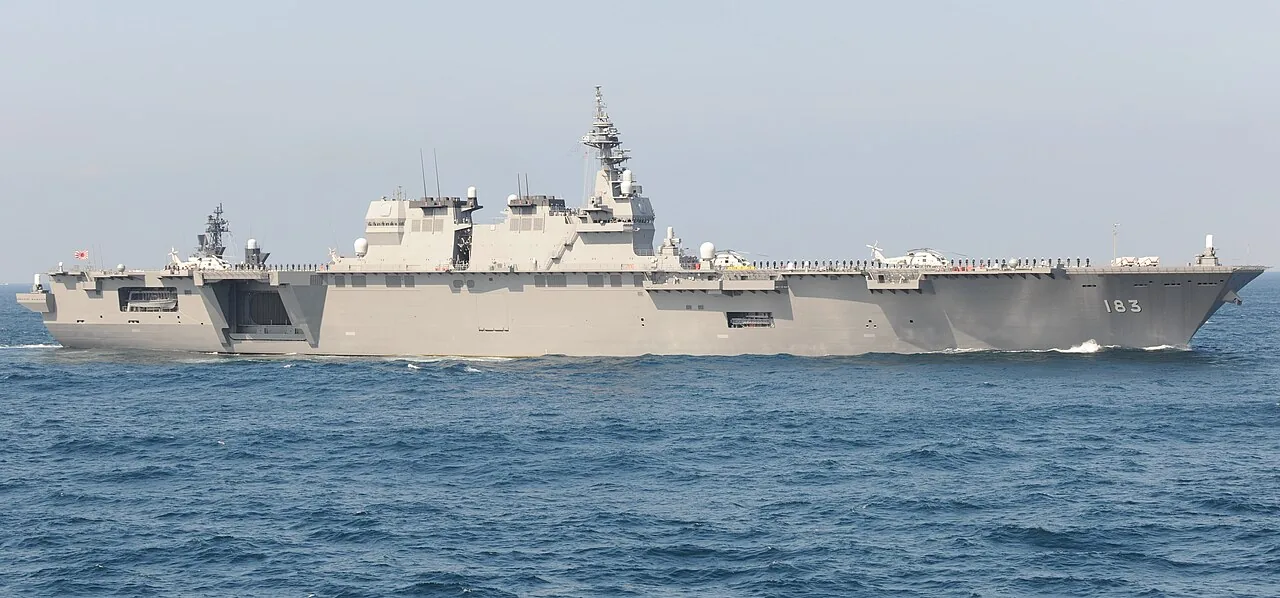 Asya'nın En Güçlü 10 Donanması (2026): Çin Zirvede — Hindistan, Güney Kore, Japonya 18 Japonya Deniz Öz Savunma Kuvvetleri helikopter muhribi JS Izumo (DDH-183)