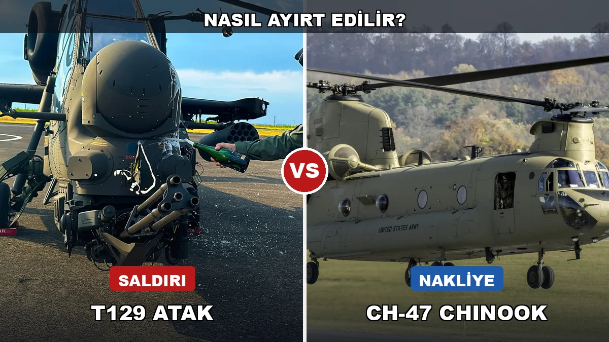 Saldırı Helikopteri ile Nakliye Helikopteri Nasıl Ayırt Edilir?
