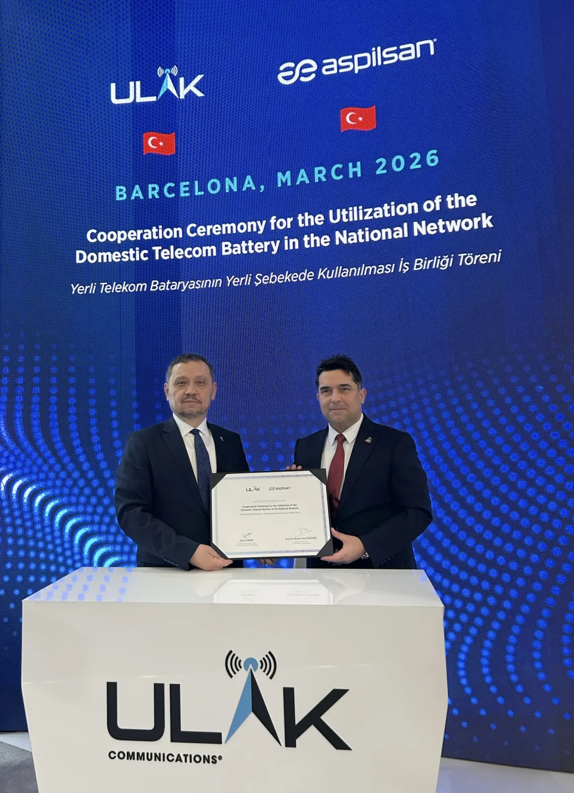 ASPİLSAN Enerji ve ULAK Haberleşme iş birliği anlaşması, Barselona MWC 2026
