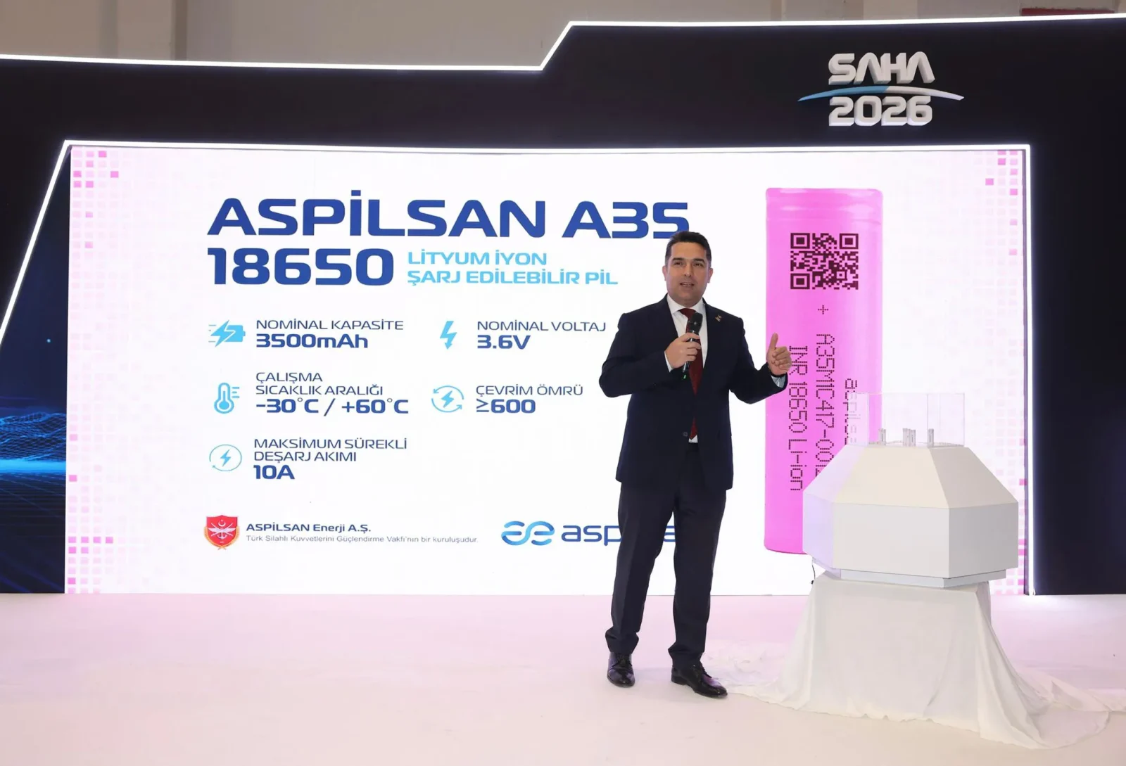 ASPİLSAN A35 hücresinin SAHA 2026 lansmanı