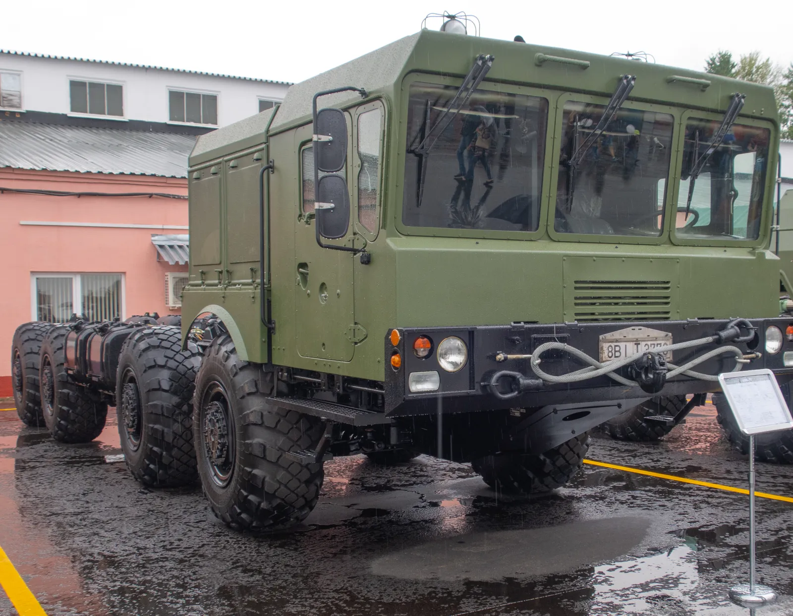 Heavy military vehicle chassis produced by the Belarusian defence industry