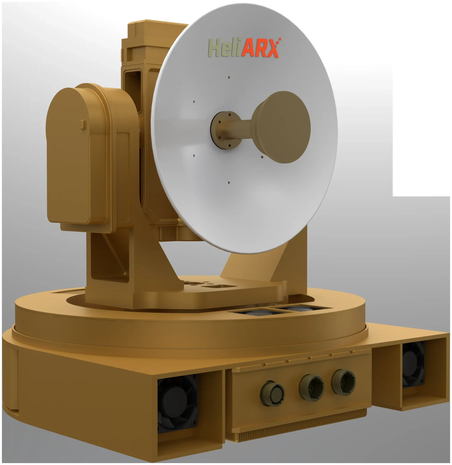 Antenna unit of the HeliARX helicopter satellite communication terminal