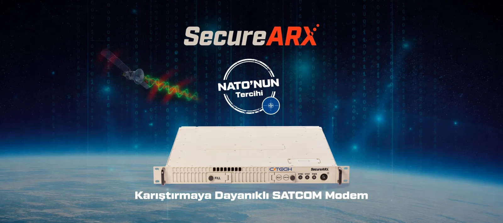 SecureARX karıştırmaya dayanıklı uydu haberleşme modemi tanıtım görseli