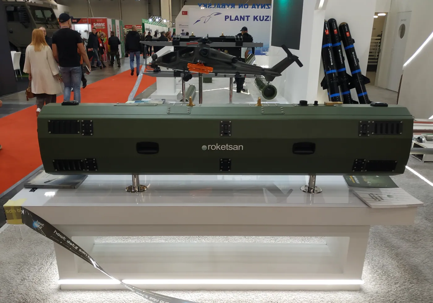 ROKETSAN CIRIT laser-guided 70mm rocket on display