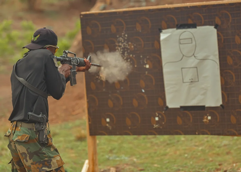 Ghana Armed Forces member during tactical training at Exercise Flintlock 24, Daboya, Ghana