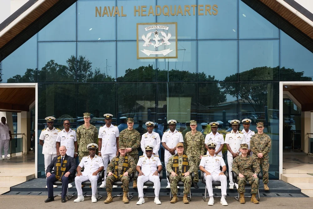 US and Ghana Navy leaders meeting at Ghana Naval Headquarters, Accra