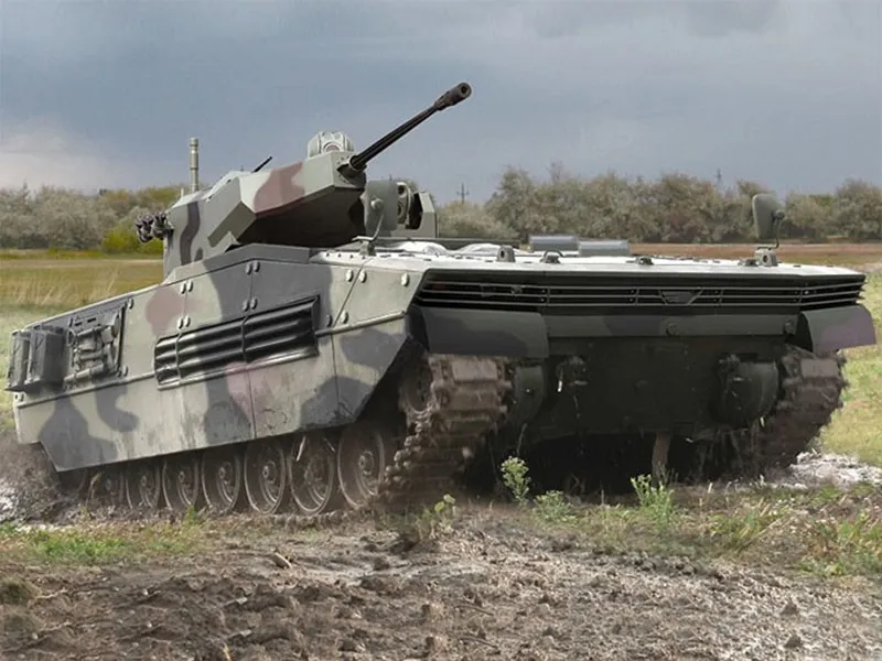Tulpar armored combat vehicle in field terrain