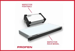 PROFEN NSPECTOR spektrum analizörünün taşınabilir ve rack tipi modelleri yan yana