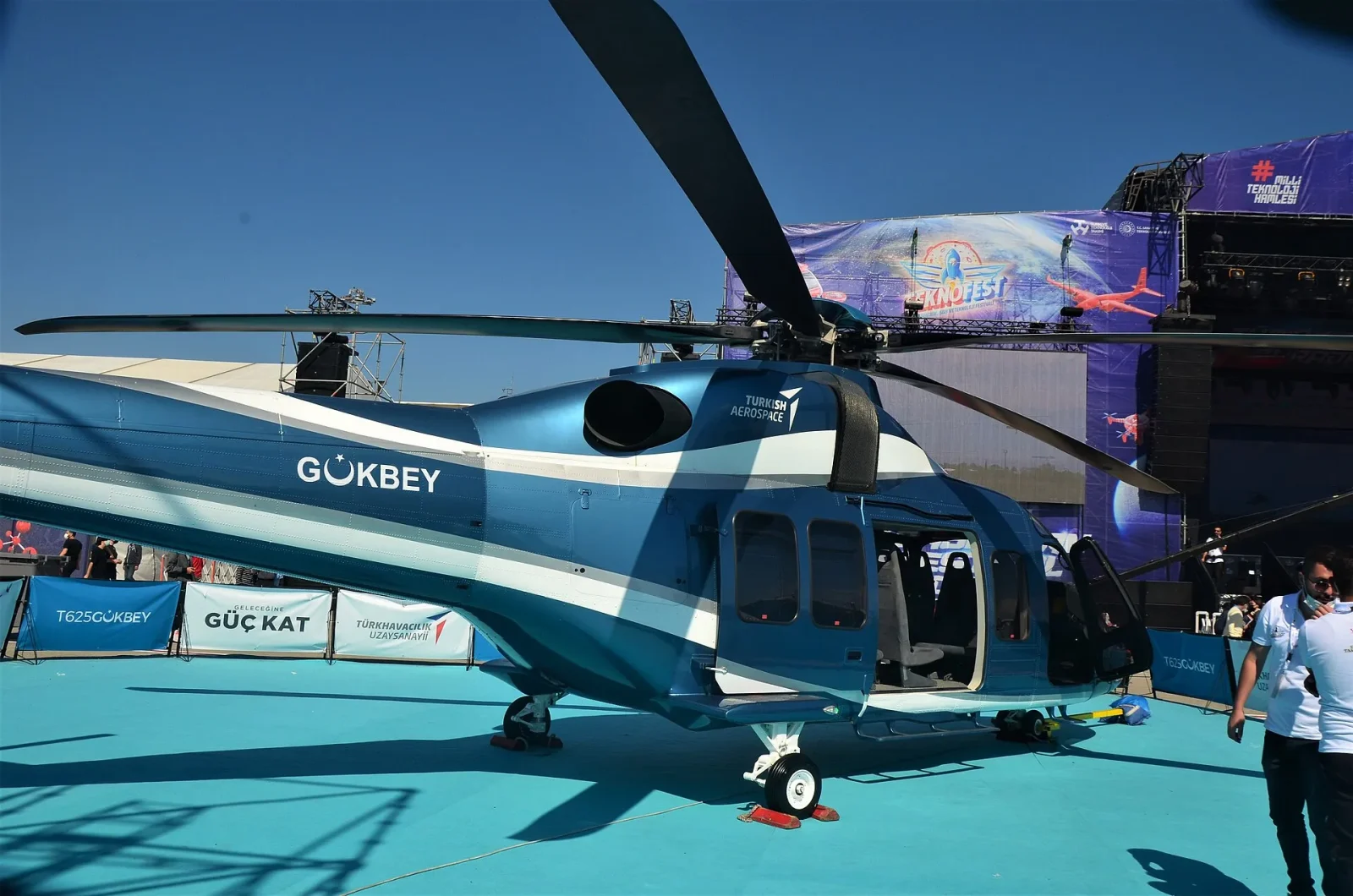 TUSAŞ T625 GÖKBEY helikopteri Teknofest alanında