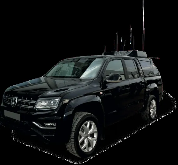 Technical drawing of the SDT vehicle-type jammer system