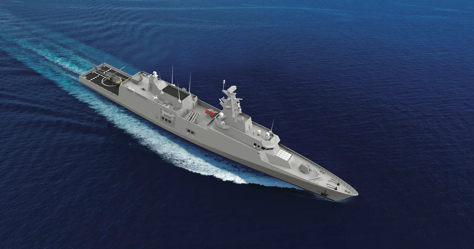 Rendering of the Frigate-115 BORA frigate design