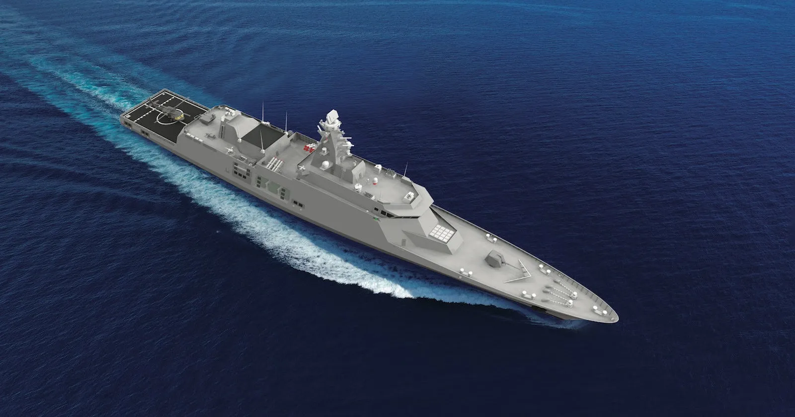 Rendering of the Frigate-140 BORA multi-mission frigate