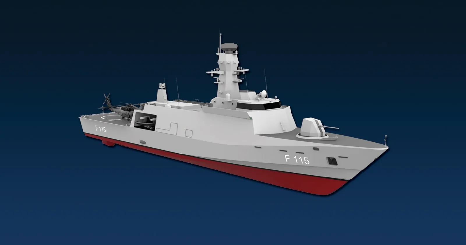 KAAN-77 karakol gemisi tasarım görselleştirmesi