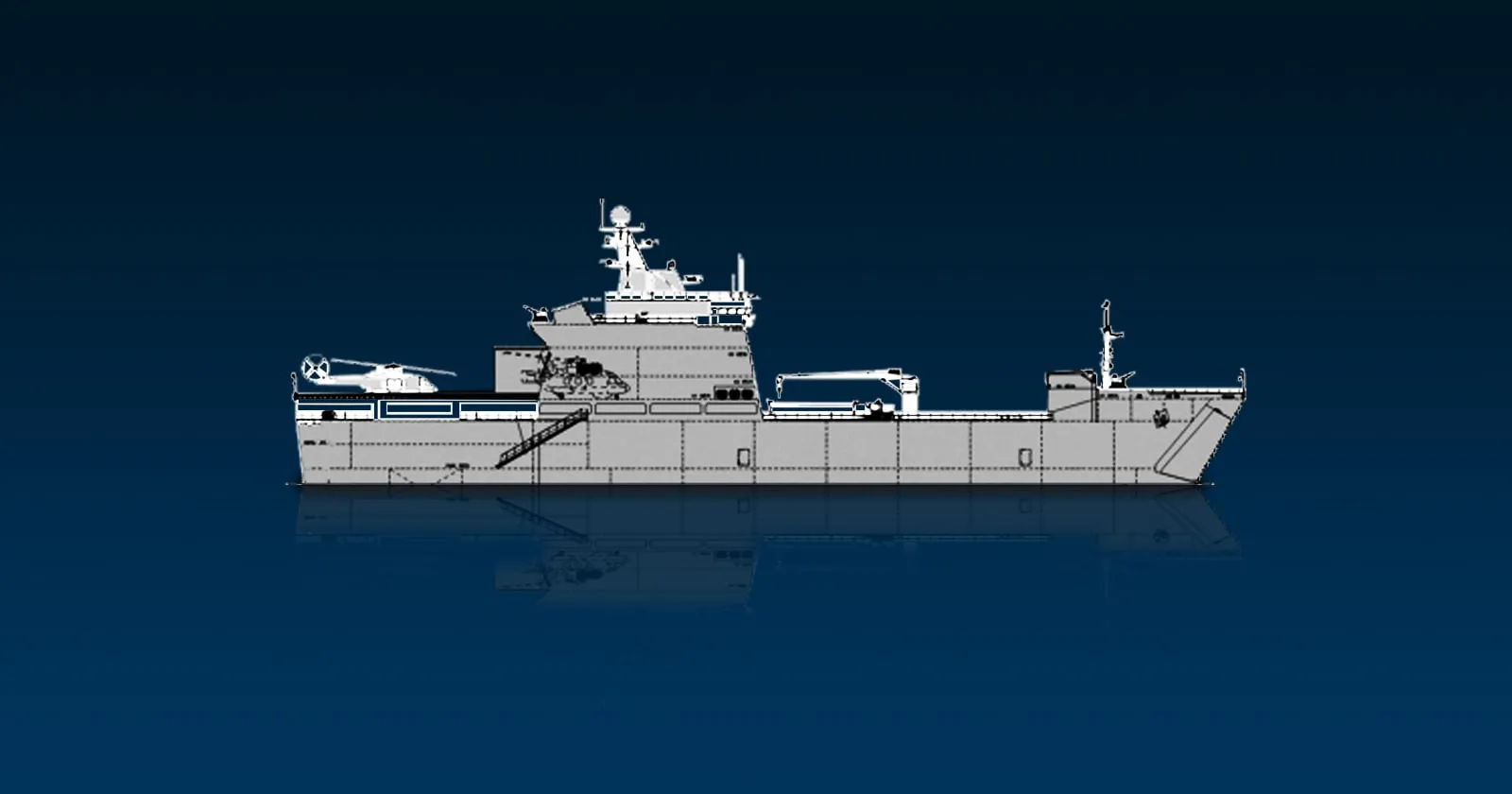 LST-120 tank çıkarma gemisi görselleştirmesi
