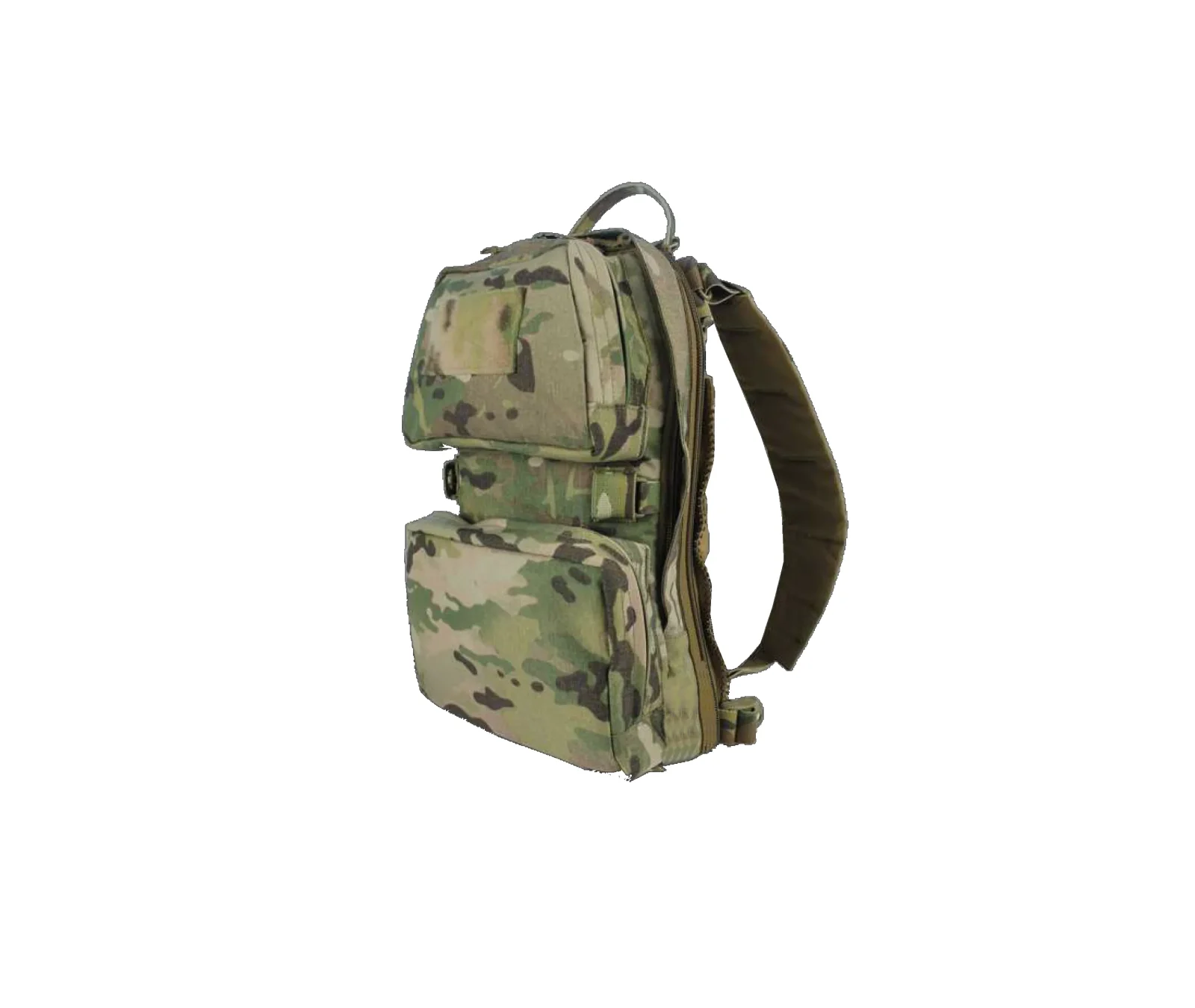What is Yiltex Armor? Çorum-based ballistic protection brand 7 Coyote-tan MOLLE backpack, side view