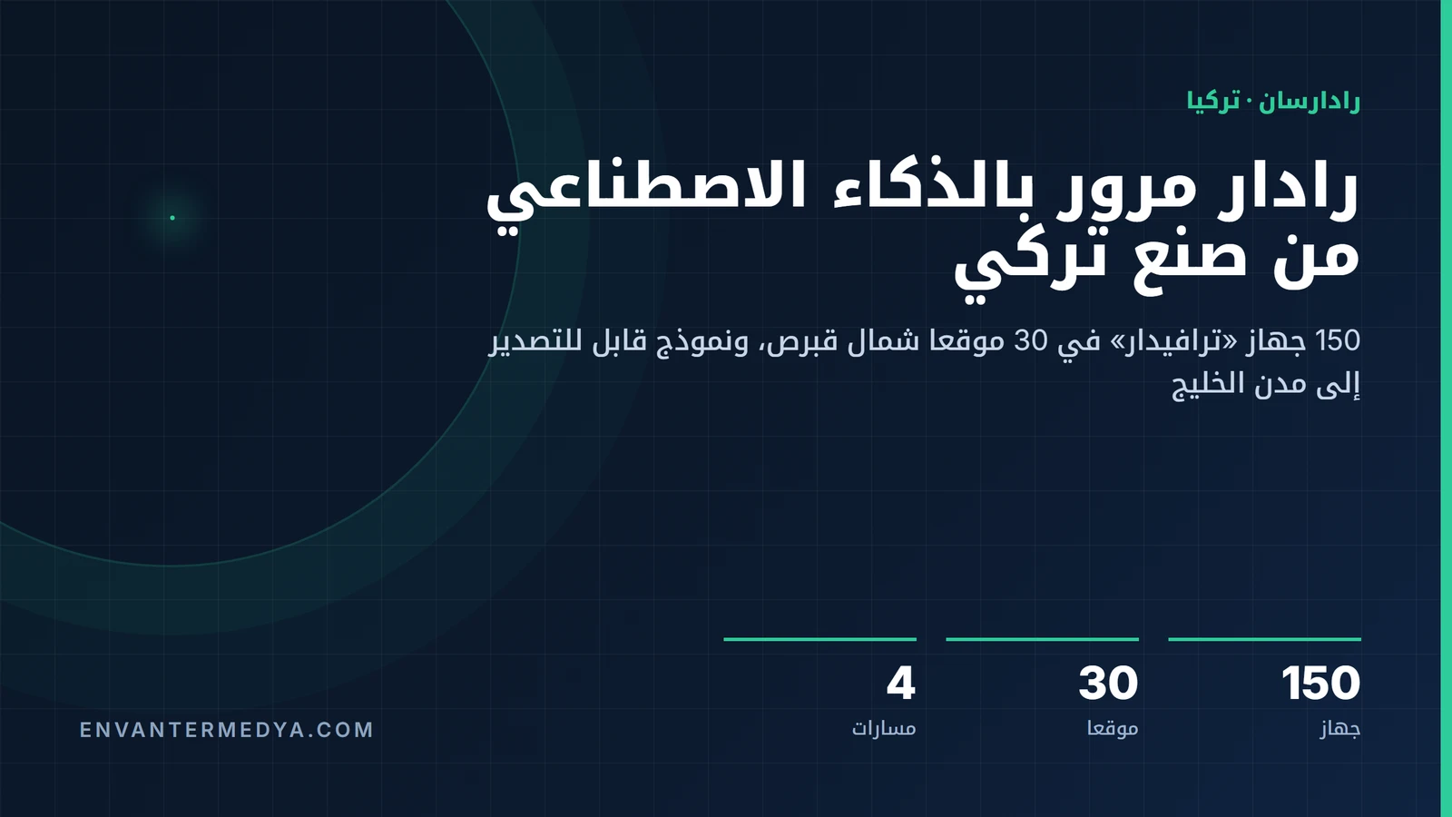 «رادارسان» التركية: 150 رادار مرور بالذكاء الاصطناعي في شمال قبرص ونموذج يناسب مدن الخليج