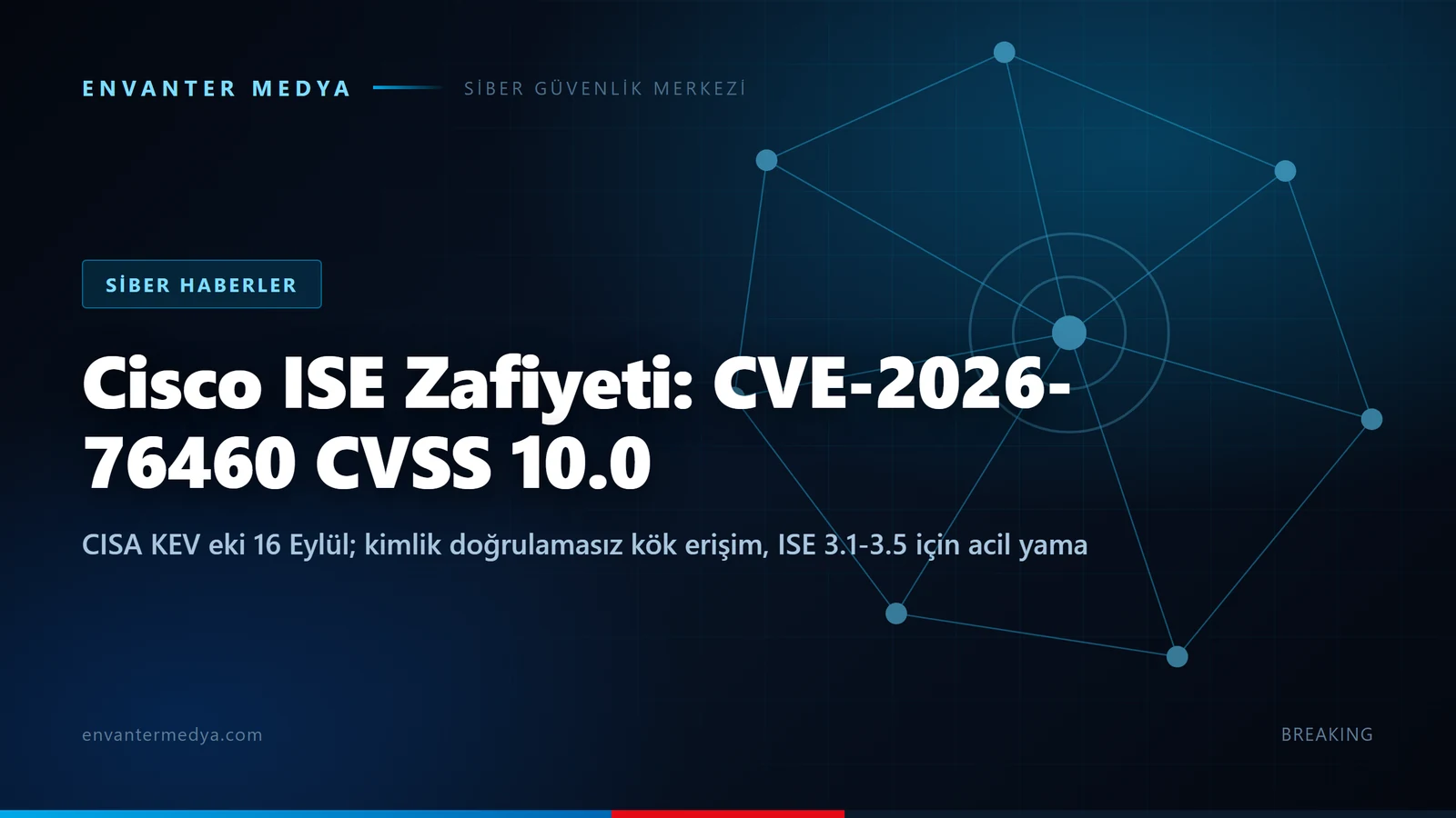 Cisco ISE’de CVSS 10.0 kritik zafiyet: CVE-2026-76460 aktif istismarda, CISA KEV