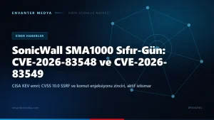 SonicWall SMA1000 için sıfır-gün zafiyet zinciri: CVE-2026-83548 ve CVE-2026-83549 aktif istismarda, CISA KEV emri