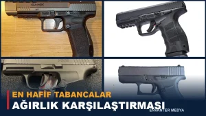 En Hafif Tabancalar: Ağırlıklarıyla Karşılaştırılan 12+ Model (Türk ve Dünya)