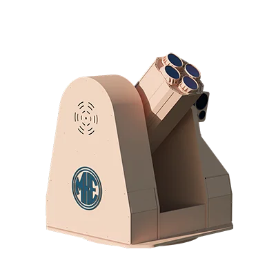 MKE TOLGA sistemine entegre 20 kW fiber lazer silah modülünün 3 boyutlu görseli