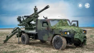 MKE URAN 105 mm araç üstü obüs sistemi, 4x4 taktik araç platformu üzerinde