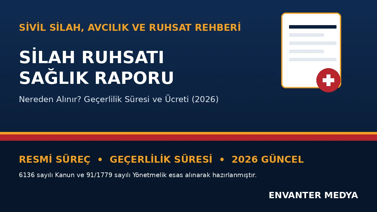 Silah Ruhsatı Sağlık Raporu Nereden Alınır? Geçerlilik Süresi ve Ücreti (2026) 5 Silah Ruhsatı Sağlık Raporu Nereden Alınır? Geçerlilik Süresi ve Ücreti (2026)