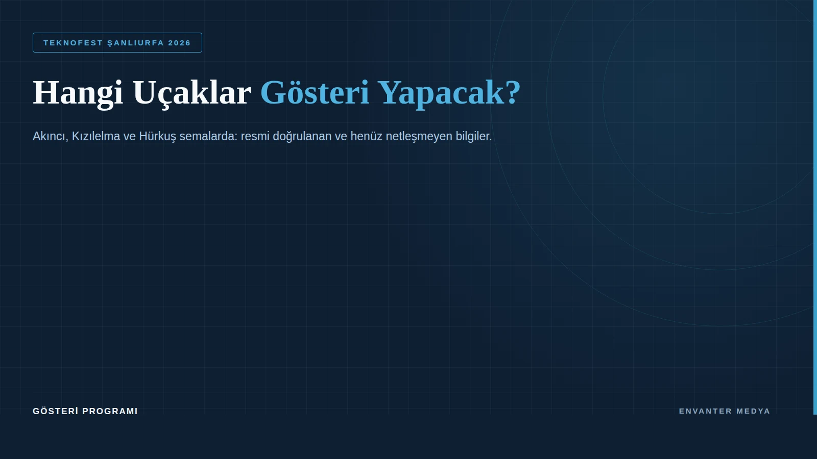 TEKNOFEST Şanlıurfa’da Hangi Uçaklar Olacak?