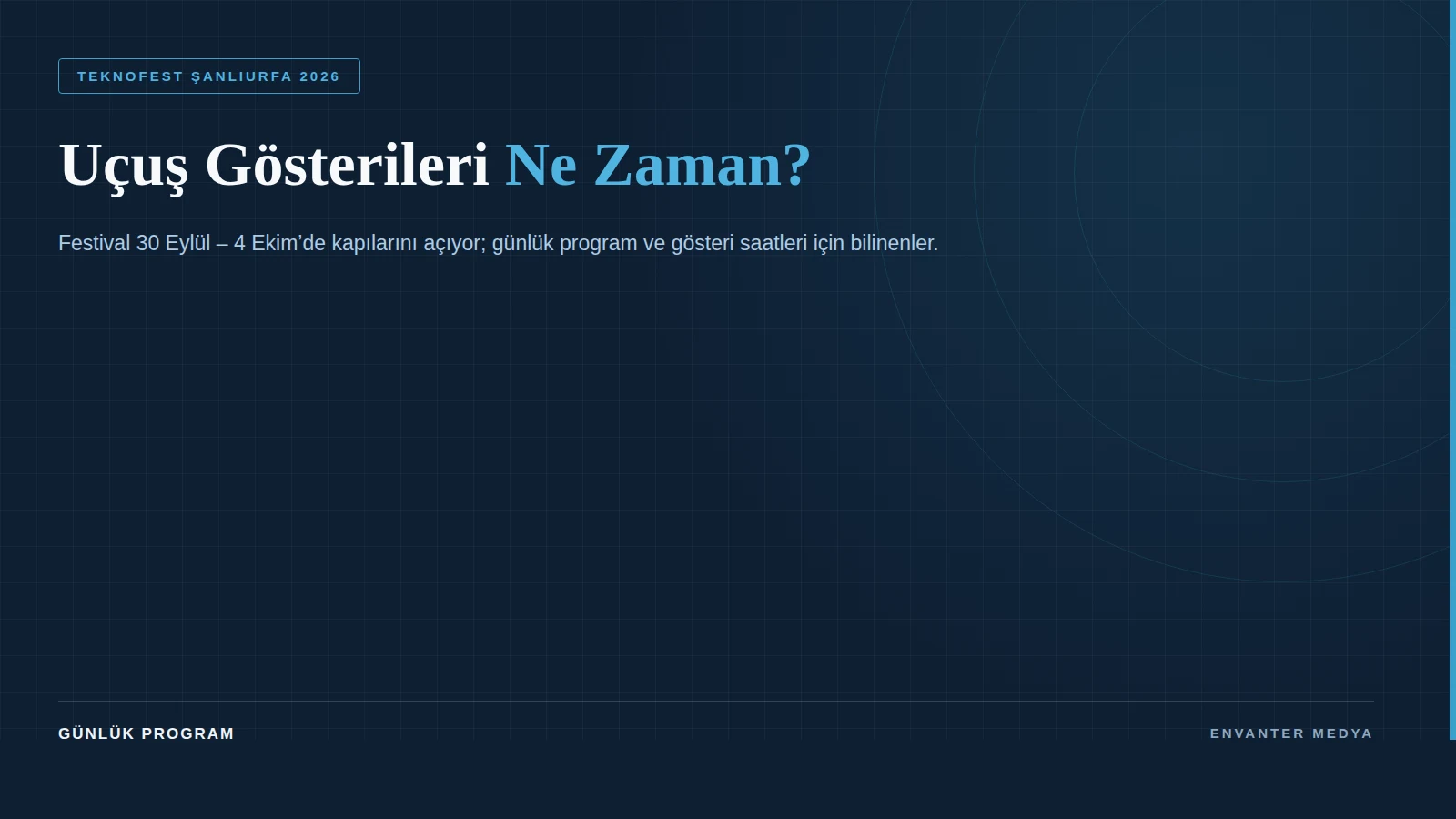 TEKNOFEST Şanlıurfa Uçuş Gösterileri Ne Zaman?