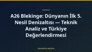 A26 Blekinge: Dünyanın İlk 5. Nesil Denizaltısı — Teknik Analiz ve Türkiye Değerlendirmesi