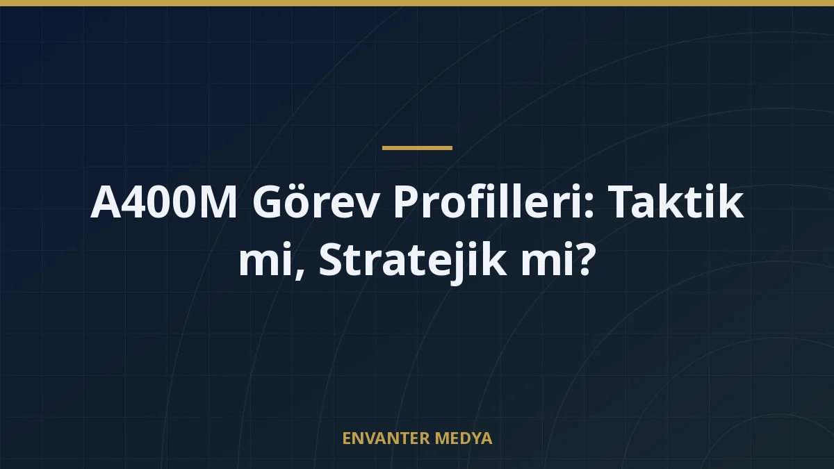 A400M Görev Profilleri: Taktik mi, Stratejik mi?
