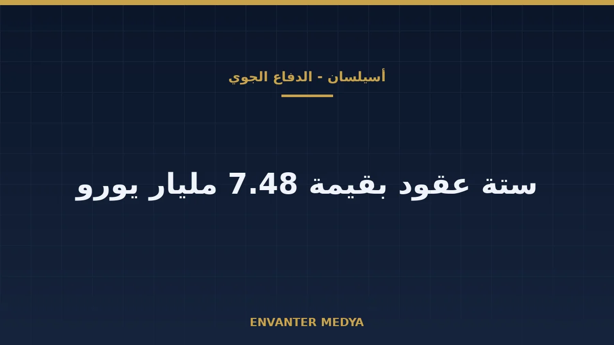 عقود أسيلسان للدفاع الجوي في 2026: ستة اتفاقات بقيمة 7.48 مليار يورو