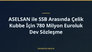 ASELSAN ile SSB Arasında Çelik Kubbe İçin 780 Milyon Euroluk Dev Sözleşme