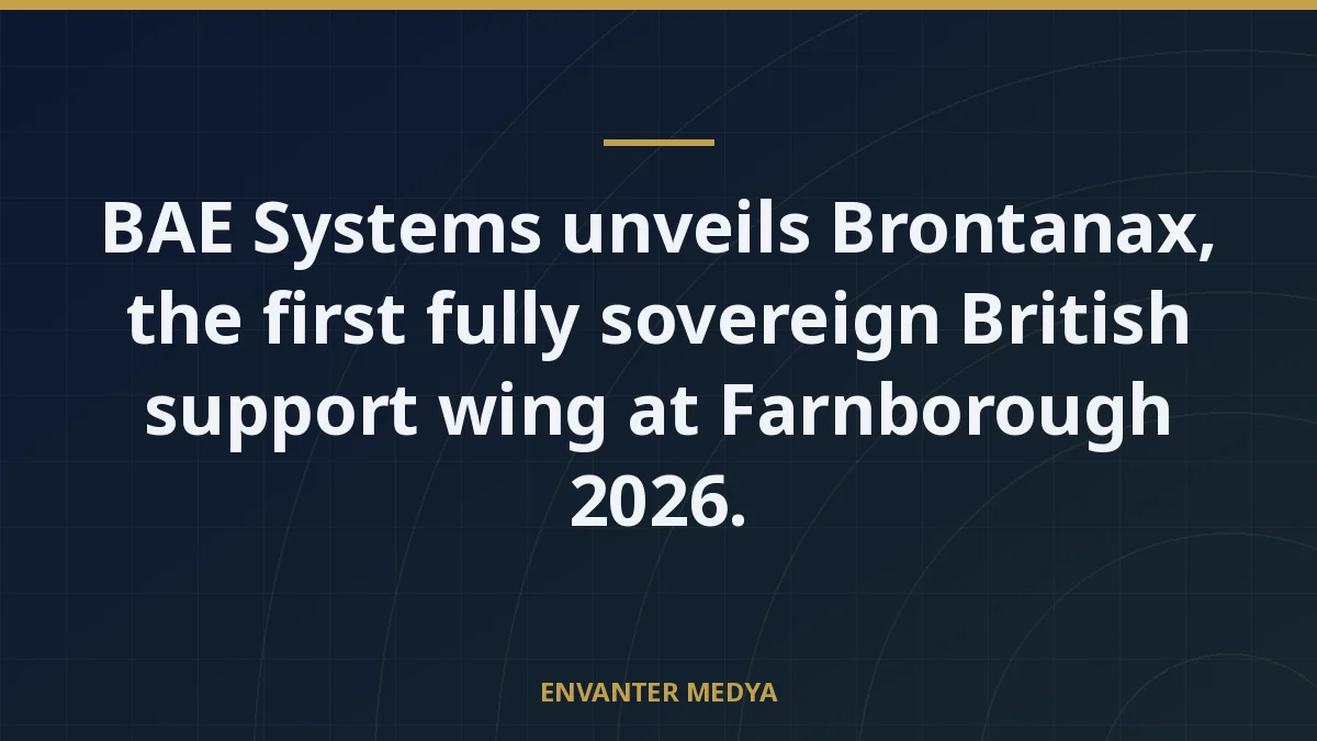 BAE Systems unveils Brontanax, the first fully sovereign British support wing at Farnborough 2026.